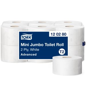 Papier toaletowy Tork 120280 Jumbo T2 Advanced 170m 2 warstwy x12