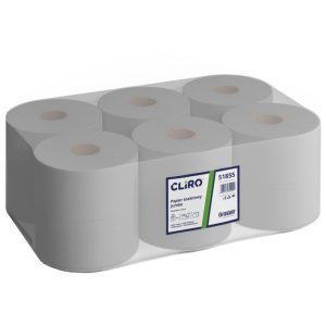 Papier toaletowy jumbo, makulatura, 1-warstwowy - szary 130 metrów Grasant 51855